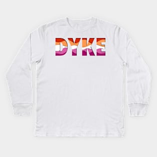 Paper Cut Dyke Kids Long Sleeve T-Shirt